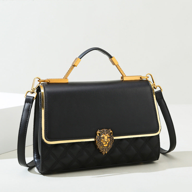 2025 Bag Women's Handbag New Premium Messenger Bag Large Capacity Temperament Shoulder Bag Versatile Rhombus Messenger Bag