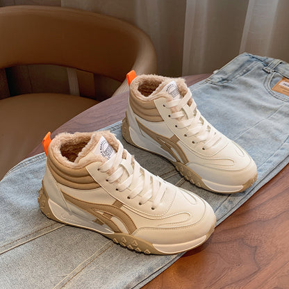 ins Korean version of the new velvet Forrest Gump shoes high-top women's popular winter student running sports platform leisure NK858