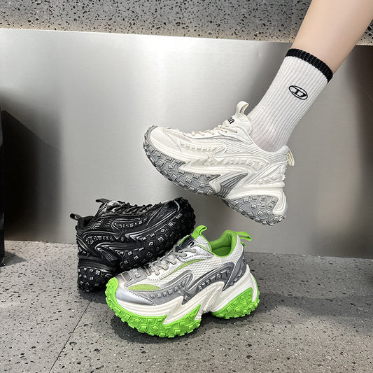 2025 popular autumn and winter black platform Paris dad shoes men's and women's shoes with the same height-increasing sports tire shoes couple casual shoes