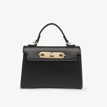 2025 Korean version of women's bag new  fashion lock chain small square bag portable styling bag trendy women oblique shoulder bag