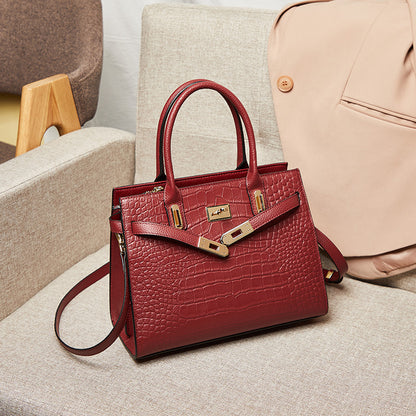 2025 Large capacity bag women's 2021 new women's leather handbag crossbody wedding shoulder bag high sense mother bag