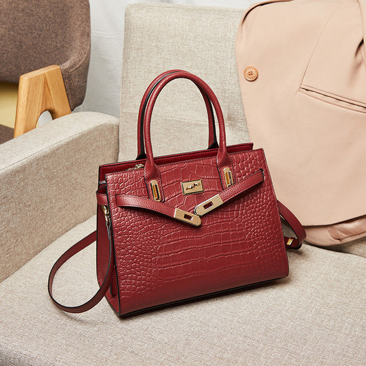 2025 Large capacity bag women's 2021 new women's leather handbag crossbody wedding shoulder bag high sense mother bag