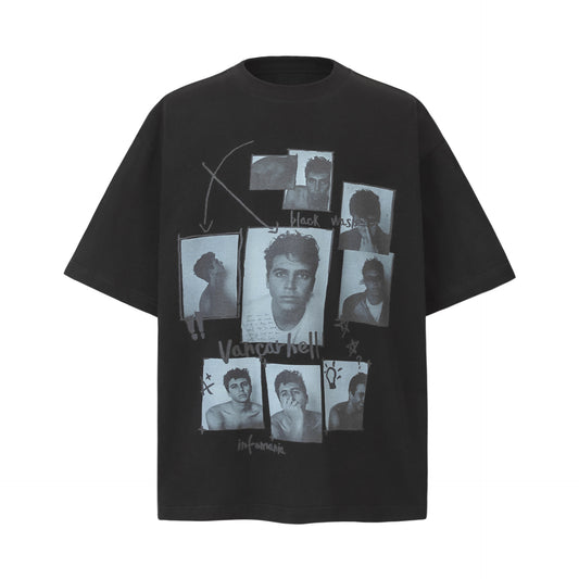 2025 8564 2025n Street 2025 Summer Character Pattern Design Men's Loose High Sense Neutral Short Sleeve T-Shirt