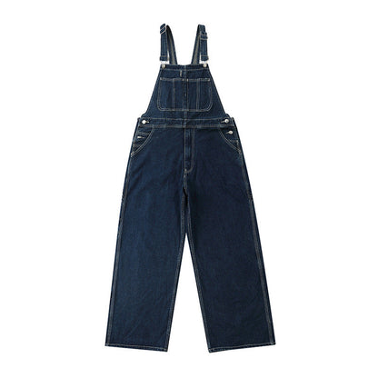 qgtao 90s streetwear Oeeta Jeans Autumn American Style Overalls Men's Denim Overalls Women's Loose Denim Jumpsuit