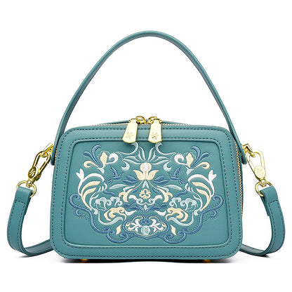 2025 Premium design bag Chinese style embroidery handbag fashionable atmosphere messenger bag daily commute shoulder bag