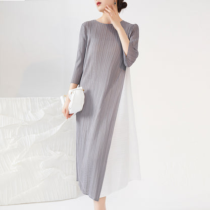 High quality pleated dress medium and long irregular long dress source super factory OEM custom skirt dress