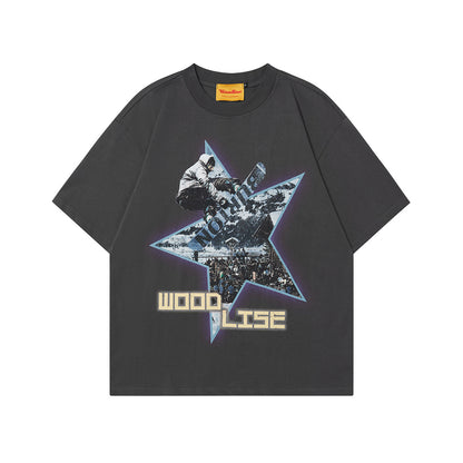 2025 WT397 2025n Street Tide 2025 Summer Couple Trend Premium Sense Skateboard Design Men's Loose Short Sleeve T-Shirt