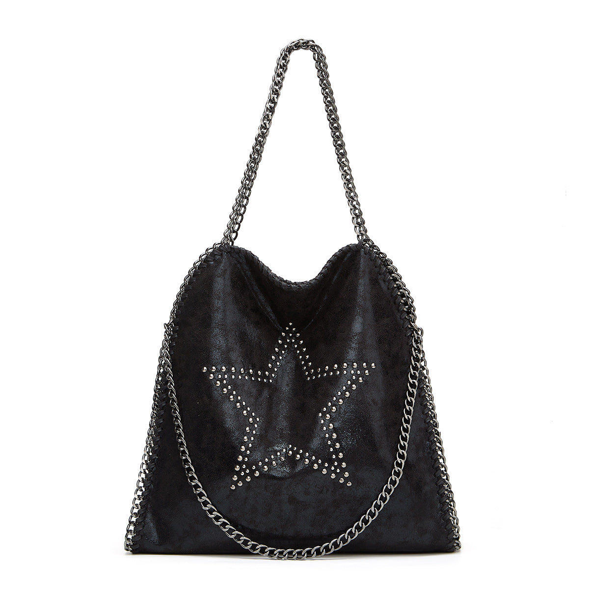 2025 retro five-pointed star willow chain women's bags, fashionable women's large-capacity single shoulder diagonal span portable New women's bags