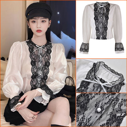 Early Autumn Women's Clothing Celebrity Style Fashion Age Reduction Small Dress Shorts Two-piece Set Small Man K8007