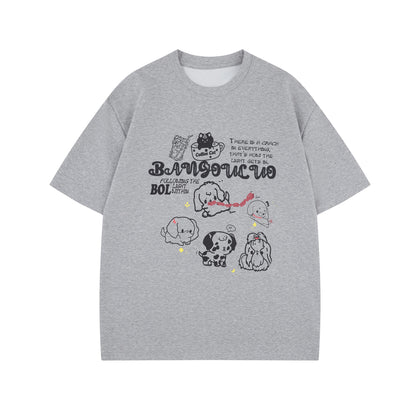 2025 1086 2025n Street 2025 Summer Neutral Premium Retro Cartoon Design Men's Loose Short Sleeve T-Shirt