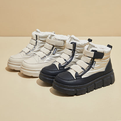 popular winter velvet little white shoes new Korean version ins female students platform heightening sports board shoes casual XT161