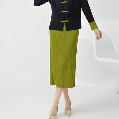 hip skirt skirt, high-end fashion elastic waist split fork loose temperament versatile one-step skirt