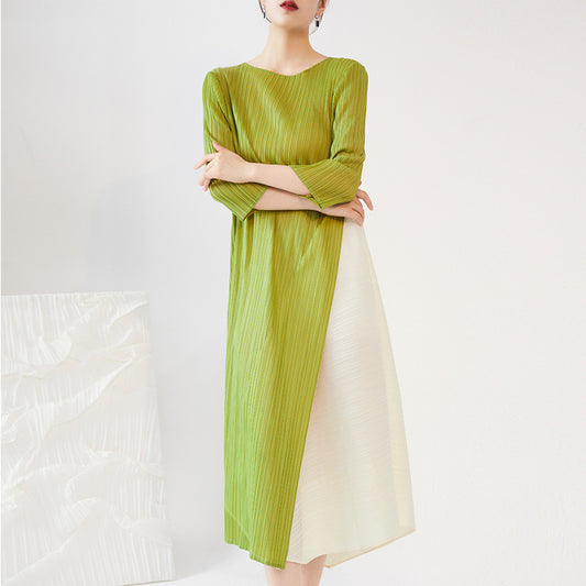 High quality pleated dress medium and long irregular long dress source super factory OEM custom skirt dress