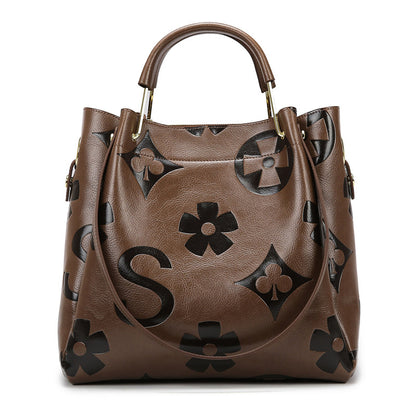 2025 Hot trade bucket bag fashion large-capacity tote bag  printed commuter handbag Premium sense bucket bag