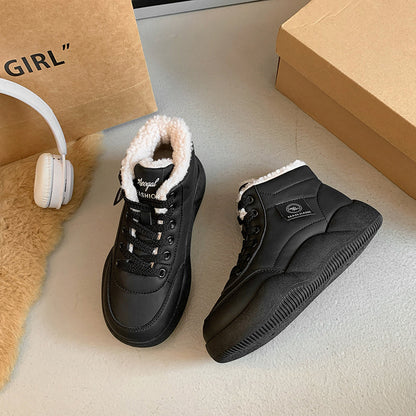 popular winter velvet little white shoes new Korean version ins female students thick baseplate shoes casual shoes warm XQ356-1