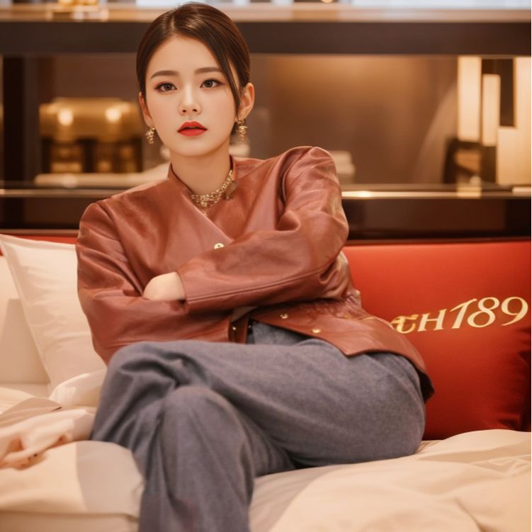 autumn and winter new  retro brown leather jacket women's fashion short waist locomotive PU leather jacket K9003