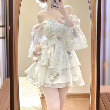 qgtao cybergoth dress to impress French Style Dress 2024 Autumn New Fashion Women's Floral Skirt