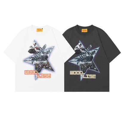 2025 WT397 2025n Street Tide 2025 Summer Couple Trend Premium Sense Skateboard Design Men's Loose Short Sleeve T-Shirt