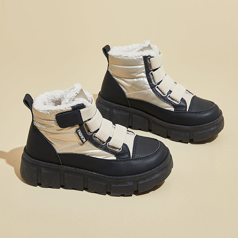 popular winter velvet little white shoes new Korean version ins female students platform heightening sports board shoes casual XT161