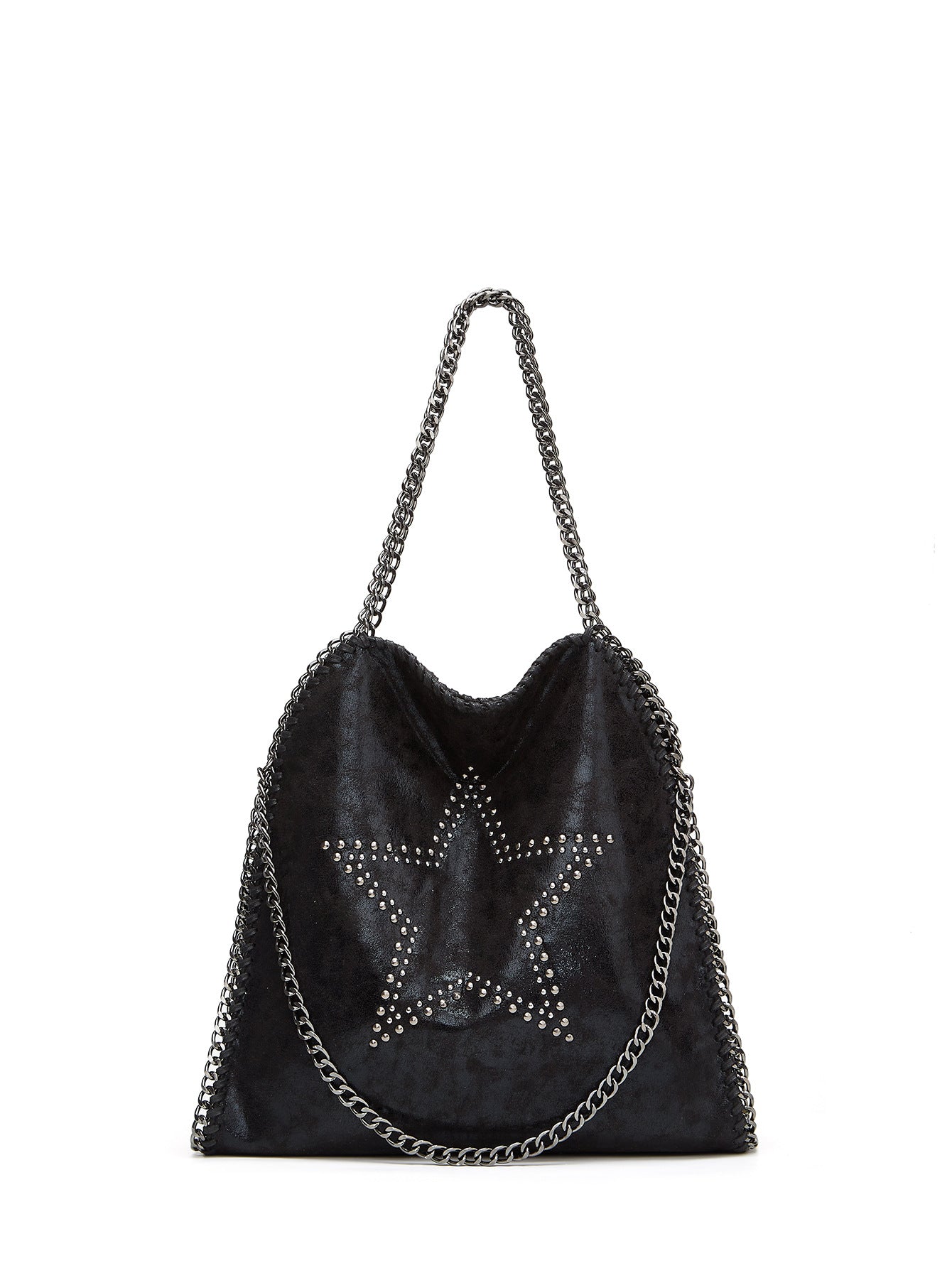 2025 retro five-pointed star willow chain women's bags, fashionable women's large-capacity single shoulder diagonal span portable New women's bags