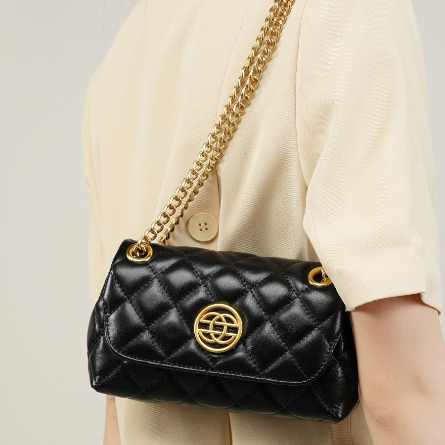 2025 Leather mobile phone bag popular new trend first-layer cowhide women's bag shoulder messenger bag portable high-end underarm bag