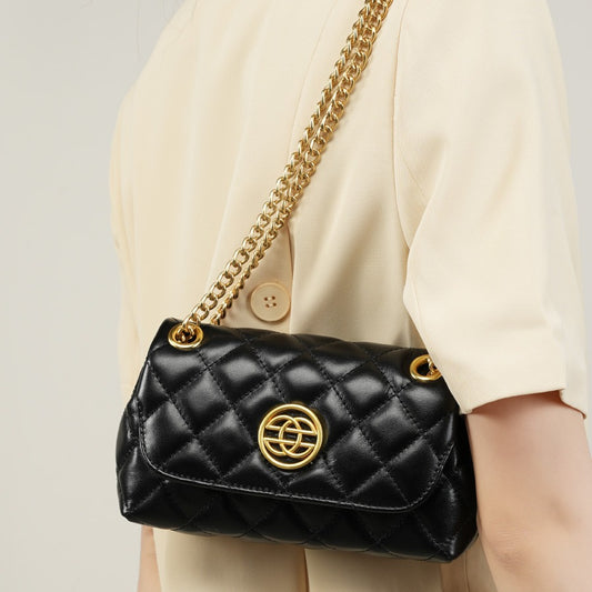 2025 Leather mobile phone bag popular new trend first-layer cowhide women's bag shoulder messenger bag portable high-end underarm bag