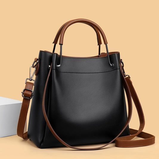 2025 Bucket bag women's new fashion shoulder bag  spring versatile messenger bag large capacity commuter handbag