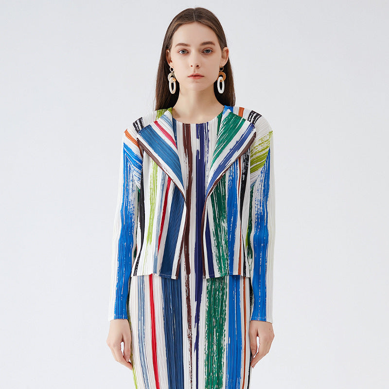 Miyake spring new models fashionable temperament slim dress thin waist slouching medium and long skirt children