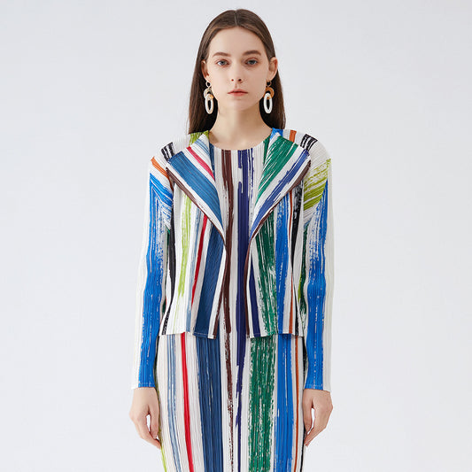 Miyake spring new models fashionable temperament slim dress thin waist slouching medium and long skirt children