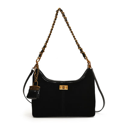 2025 Shoulder bag new fashion matte bag women's autumn and winter large-capacity chain messenger bag simple temperament versatile women's bag