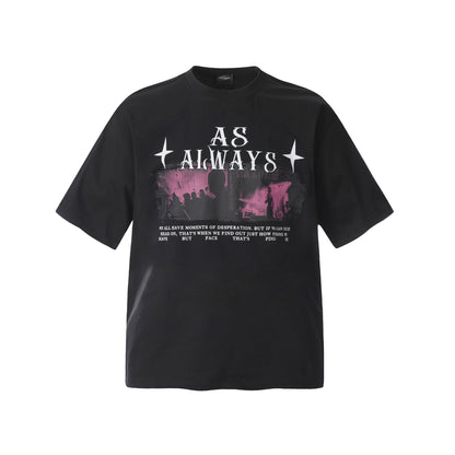 2025 F6600 2025n Street 2025 Summer Painting Pattern High Sense Design Men's Loose Crew Neck Short Sleeve T-Shirt