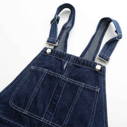 qgtao 90s streetwear Oeeta Jeans Autumn American Style Overalls Men's Denim Overalls Women's Loose Denim Jumpsuit