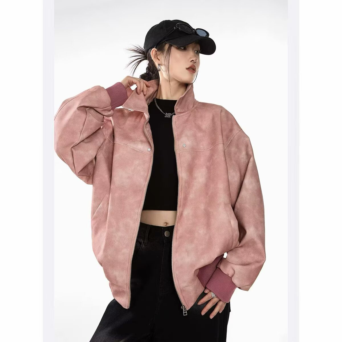 qgtao concert outfit ideas Men's American-Style Retro Lapel Leather Jacket Men's Spring and Autumn Versatile Loose Distressed Couple Tooling PU Leather Jacket