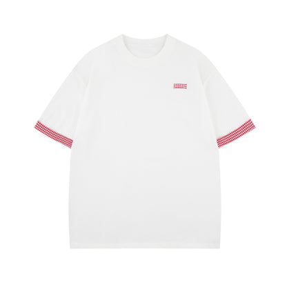 2025 1219 2025n Street 2025 Summer Men's and Women's Deconstruction Premium Splicing Loose Design Men's Short Sleeve T-Shirt