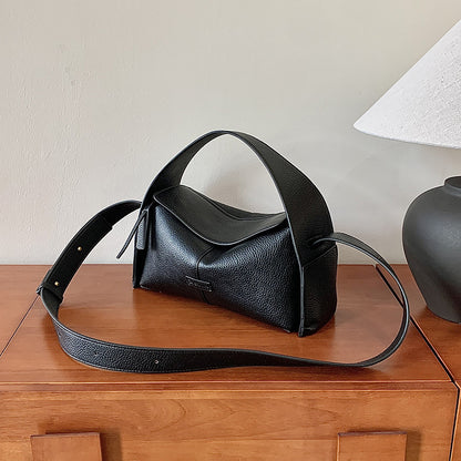 2025 Shoulder bag autumn and winter new simple ear hanging women's bag large capacity high-end cowhide bag casual versatile messenger bag