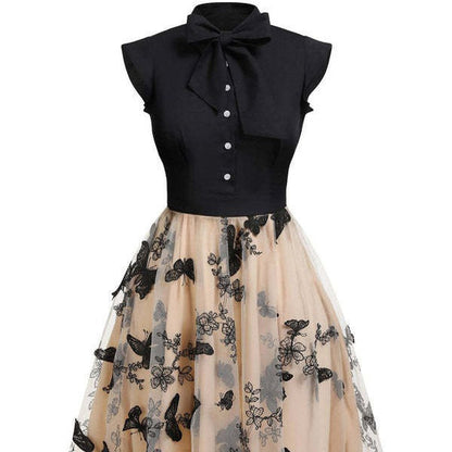 qgtao decades dti 2024 New Shirt Collar Three-Dimensional Butterfly Elegant Cocktail Party Dress Evening Dress for Women
