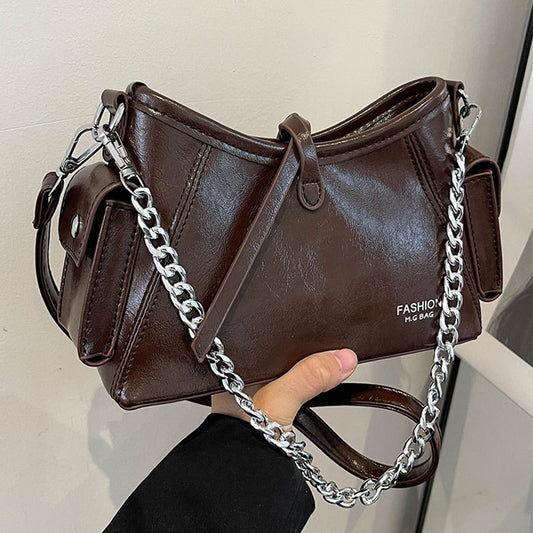 2025 Crossbody bag autumn and winter Korean version of high-end women's bag new fashionable and simple shoulder bag to work commuter bag women's wholesale