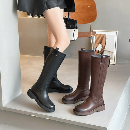 2025  New long boots knight boots thin boots pipe boots autumn and winter versatile, medium and long women's boots warm explosion