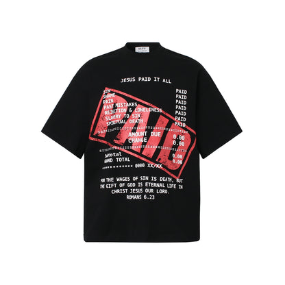 2025 T977 2025n Street 2025 Summer Neutral Retro Letter Map High Sense Design Men's Loose Short Sleeve T-Shirt