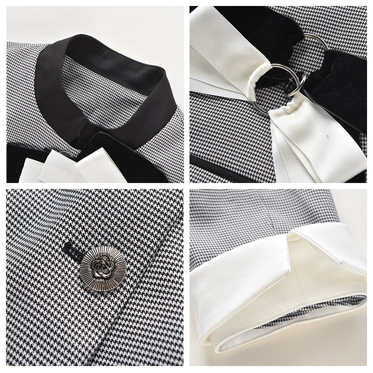 retro equestrian clothes women's autumn and winter women's clothing temperament fashion celebrity style jacket short jacket K9022