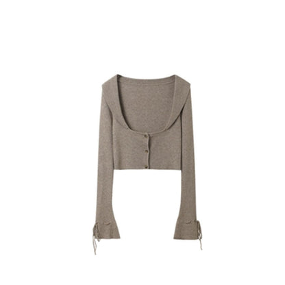 qgtao fall outfits women Spring 2024 New Pure Desire Style Hand-Knitted Rope Knitted Cardigan Sling Pleated Skirt Three-Piece Set Dress