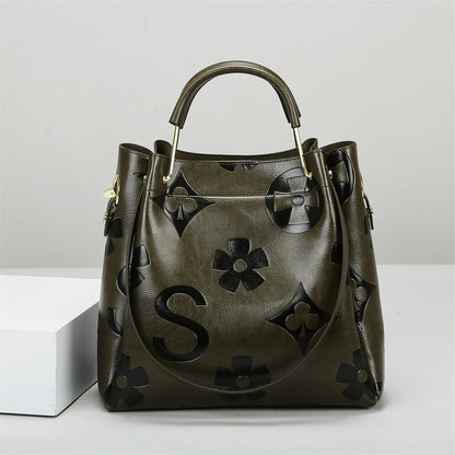 2025 Hot trade bucket bag fashion large-capacity tote bag  printed commuter handbag Premium sense bucket bag