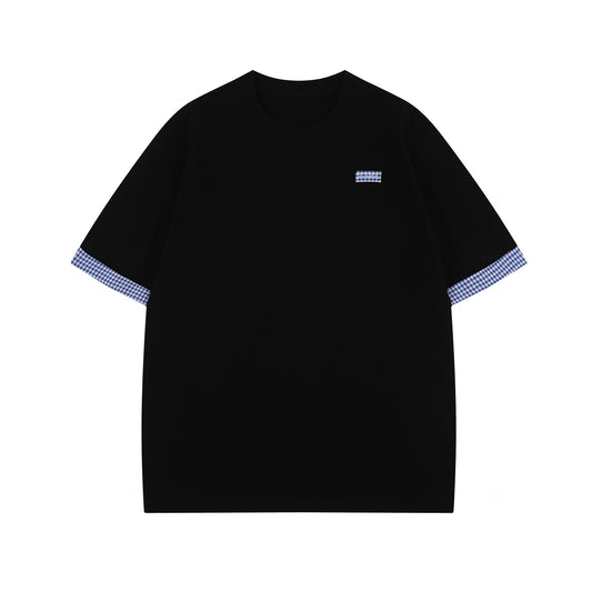 2025 1219 2025n Street 2025 Summer Men's and Women's Deconstruction Premium Splicing Loose Design Men's Short Sleeve T-Shirt