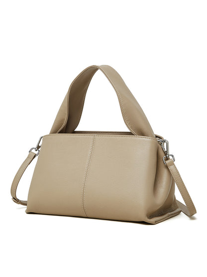 2025 Retro texture portable big bag first layer cowhide shoulder armpit bag popular new leather messenger women's bag