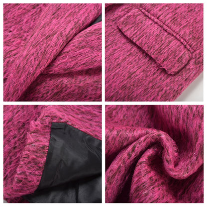 autumn and winter new  fashion high sense of high elegance temperament woolen coat medium and long coat KZ532