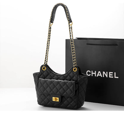 2025 Textured fashion women's bag  new small fragrant wind rhombus chain shoulder messenger bag women's versatile casual lock flow