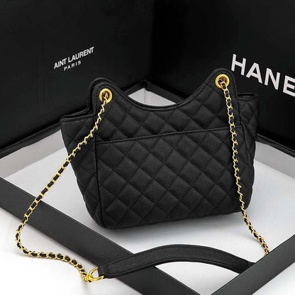 2025 Textured fashion women's bag  new small fragrant wind rhombus chain shoulder messenger bag women's versatile casual lock flow