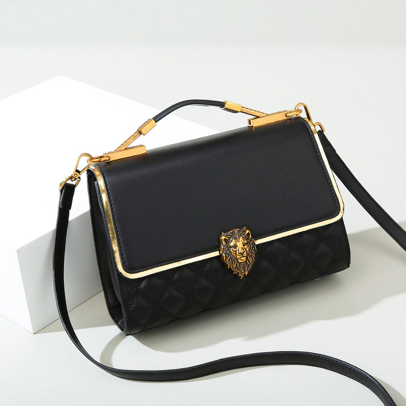 2025 Bag Women's Handbag New Premium Messenger Bag Large Capacity Temperament Shoulder Bag Versatile Rhombus Messenger Bag