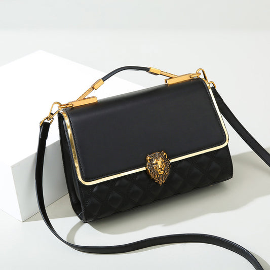 2025 Bag Women's Handbag New Premium Messenger Bag Large Capacity Temperament Shoulder Bag Versatile Rhombus Messenger Bag