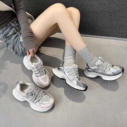 2025 Korean version of autumn trend dad shoes women's popular new soft-soled lightweight and versatile casual sports shoes I student trendy shoes women